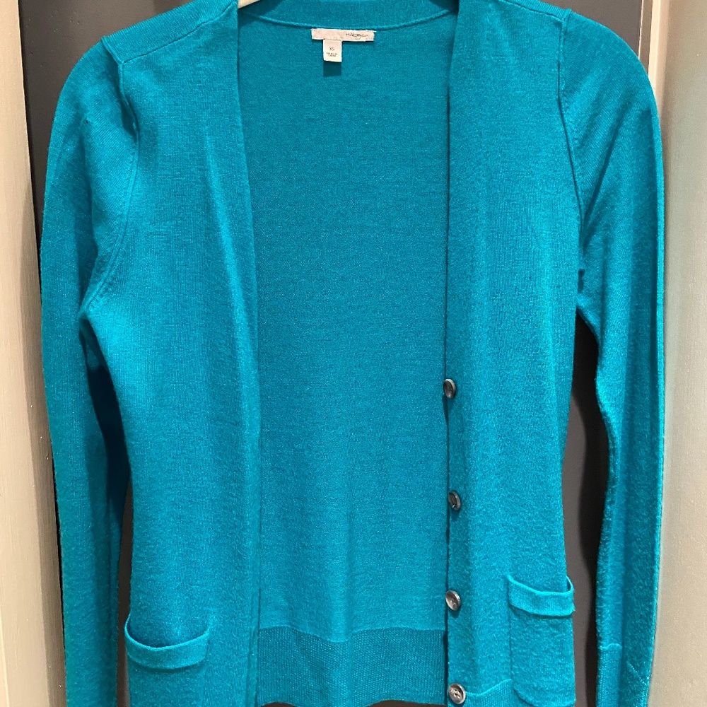 Halogen Turquoise Cardigan